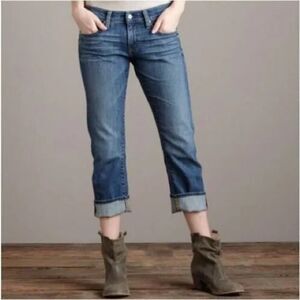 AG ‘The Tomboy Crop’ Relaxed Straight Leg Jeans